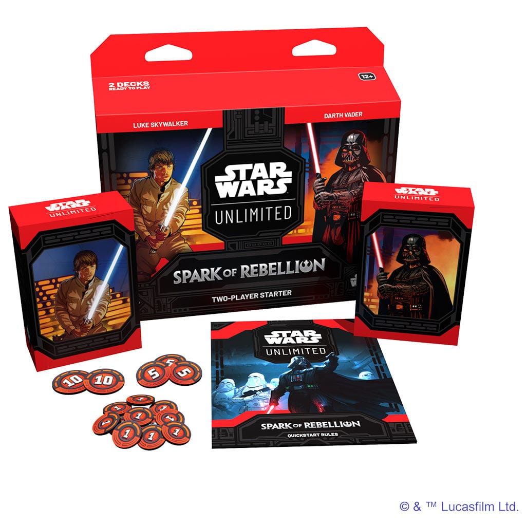 Fantasy Flight Games Tabletop Games > Trading Card Games Star Wars: Unlimited - Spark of Rebellion Two-Player Starter Set 841333122188 SWH0103EN