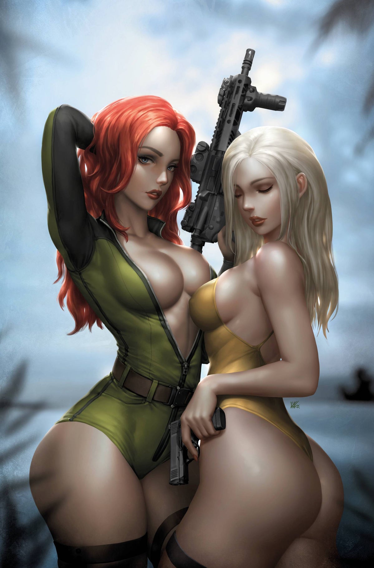 TITAN COMICS Comic Books > Incentives HEAT SEEKER COMBUSTION GUN HONEY SERIES #3 CVR F LIM FOIL VI 65946014833500361