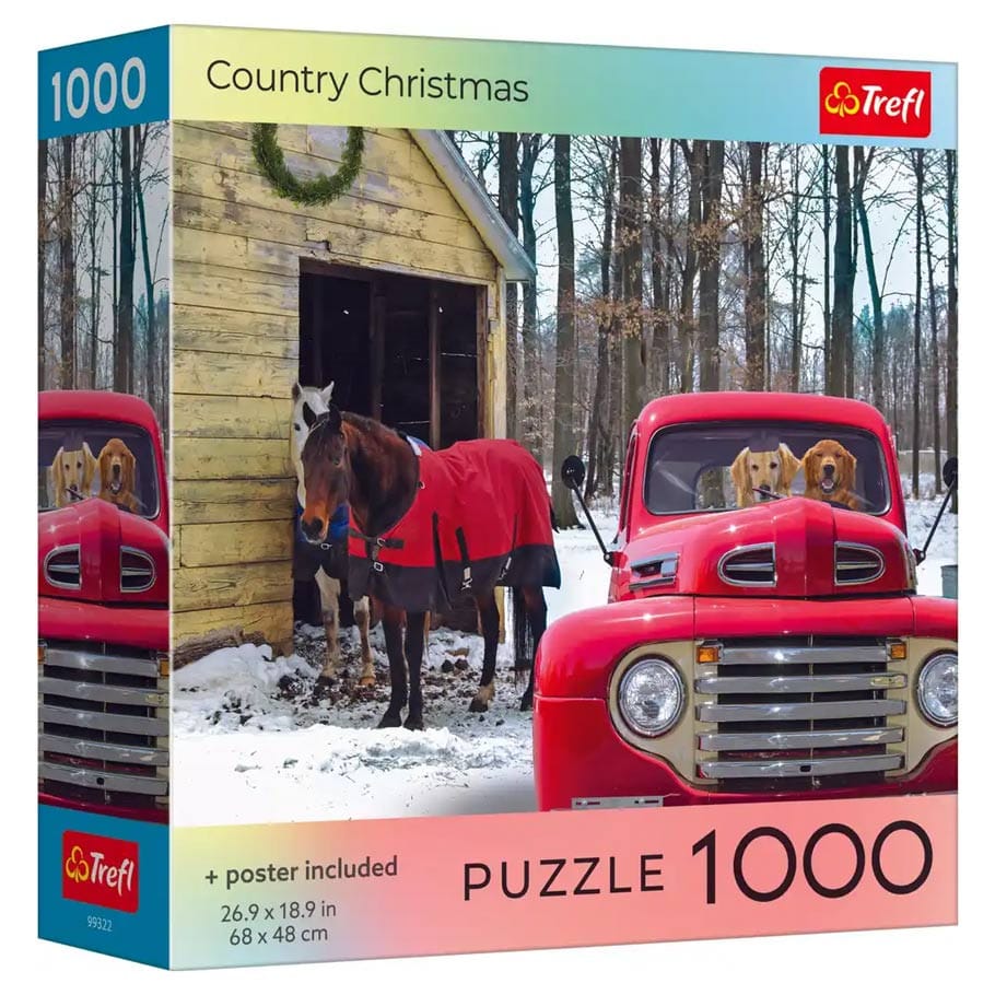 Trefl USA Puzzles > Jigsaw Puzzles Puzzle: Country Christmas 1000 Piece with Poster 5900511993226 TRE99322