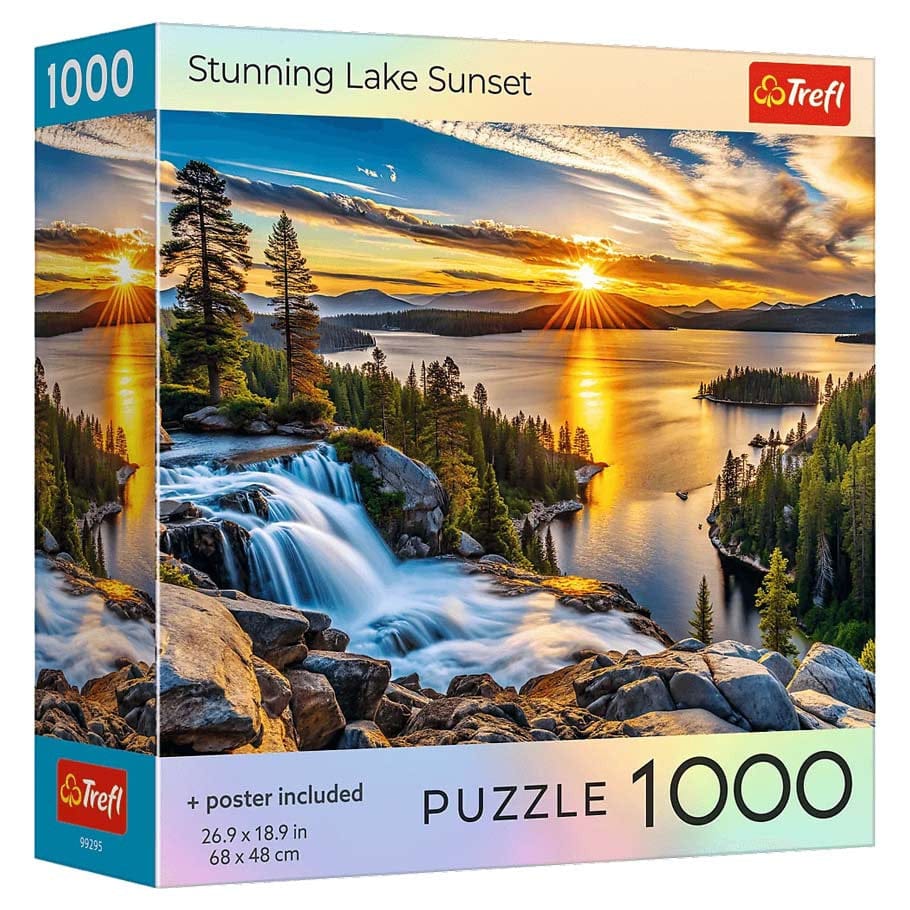 Trefl USA Puzzles > Jigsaw Puzzles Trefl Red: 1000pc Jigsaw - Stunning Lake Sunset 5900511992953 TRE99295