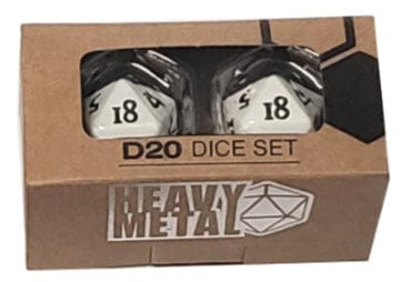 Ultra Pro Dice > Ultra-Pro Ultra Pro: Heavy Metal D20 Dice 2ct - White 074427857844 UPI 85784