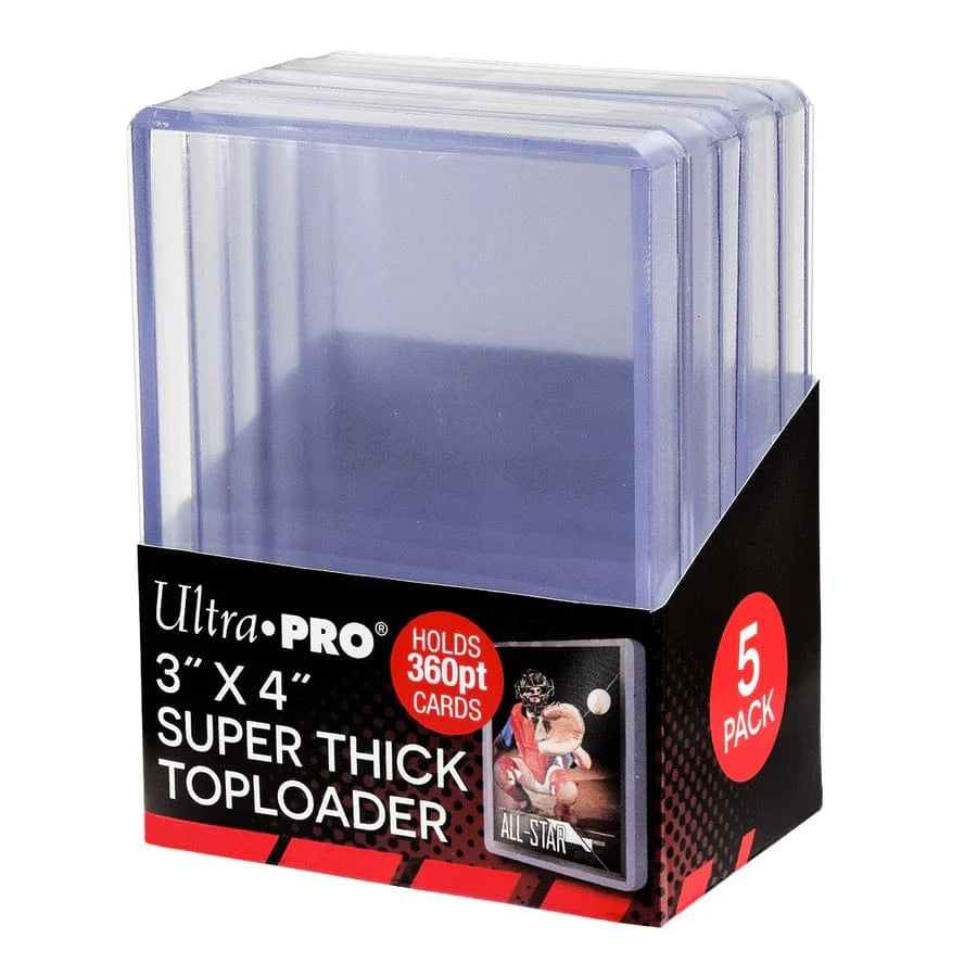 Ultra Pro Game Supplies > Card Sleeves Ultra Pro: 3" x 4" Toploaders 5ct - Super Thick, 360pt 074427852399