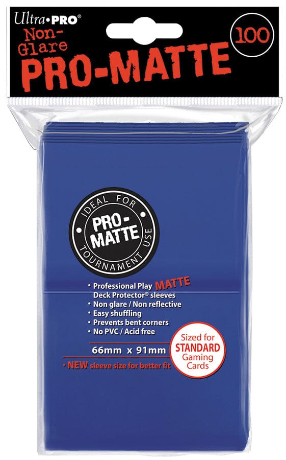 Ultra Pro Game Supplies > Card Sleeves Ultra Pro: Pro-Matte Standard Deck Protectors 100ct - Blue 074427845148 UPI 84514