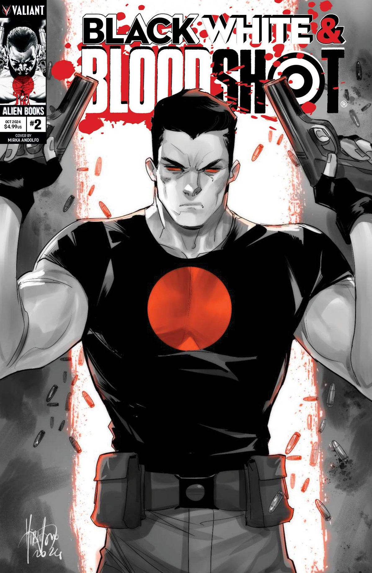 Valiant Comic Books BLACK WHITE & BLOODSHOT #2 (OF 4) CVR A ANDOLFO (MR) 73238889370600211 AUG241353