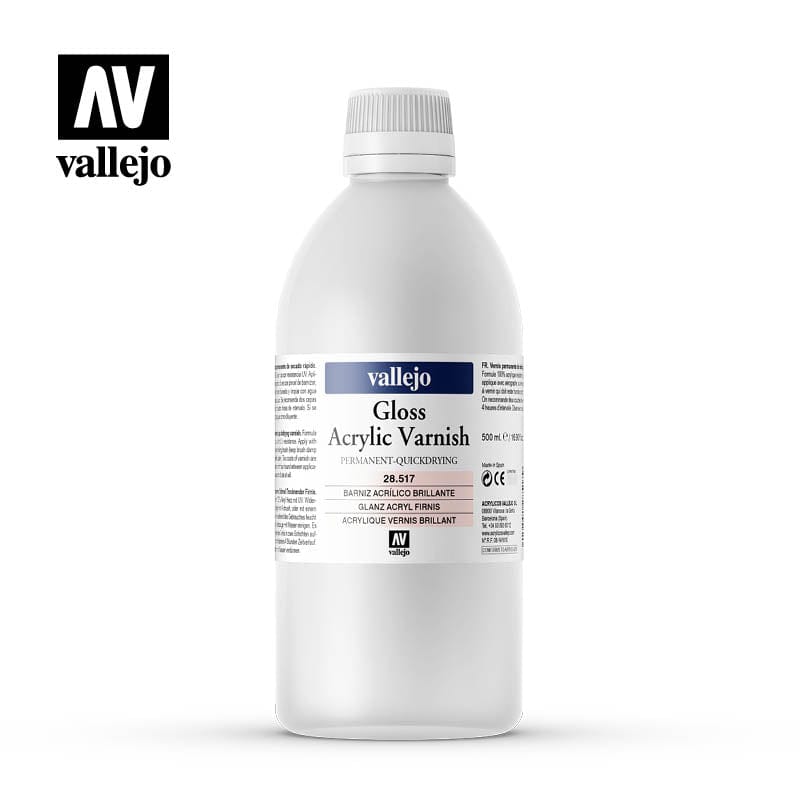 Vallejo Hobby Supplies > Paints Auxillary Products: Gloss Acrylic Varnish, 500ml 8429551285179 VAL 28517