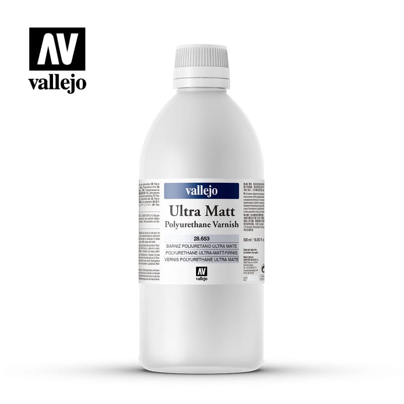Vallejo Hobby Supplies > Paints Auxillary Products: Ultra Matt Polyurethane Varnish, 500ml 8429551286534 VAL 28653