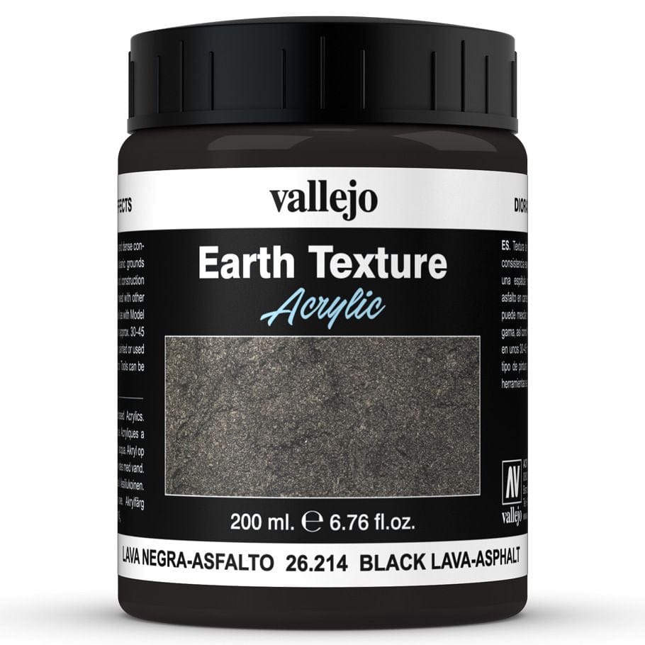 Vallejo Hobby Supplies > Paints Diorama FX: Earth: Black Lava-Asphalt (200ml) 8429551262149 VJP26214