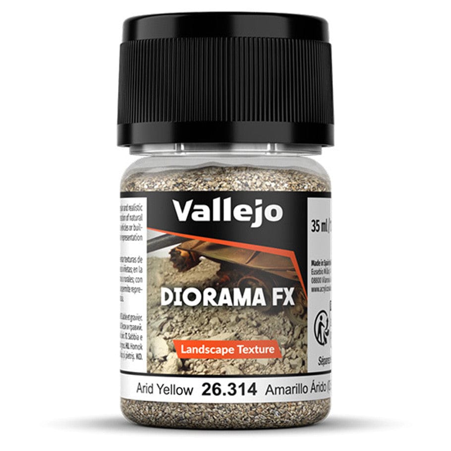 Vallejo Hobby Supplies > Paints Diorama FX: Landscape: Arid Yellow 0.5-2 mm (35ml) 8429551263146 VJP26314