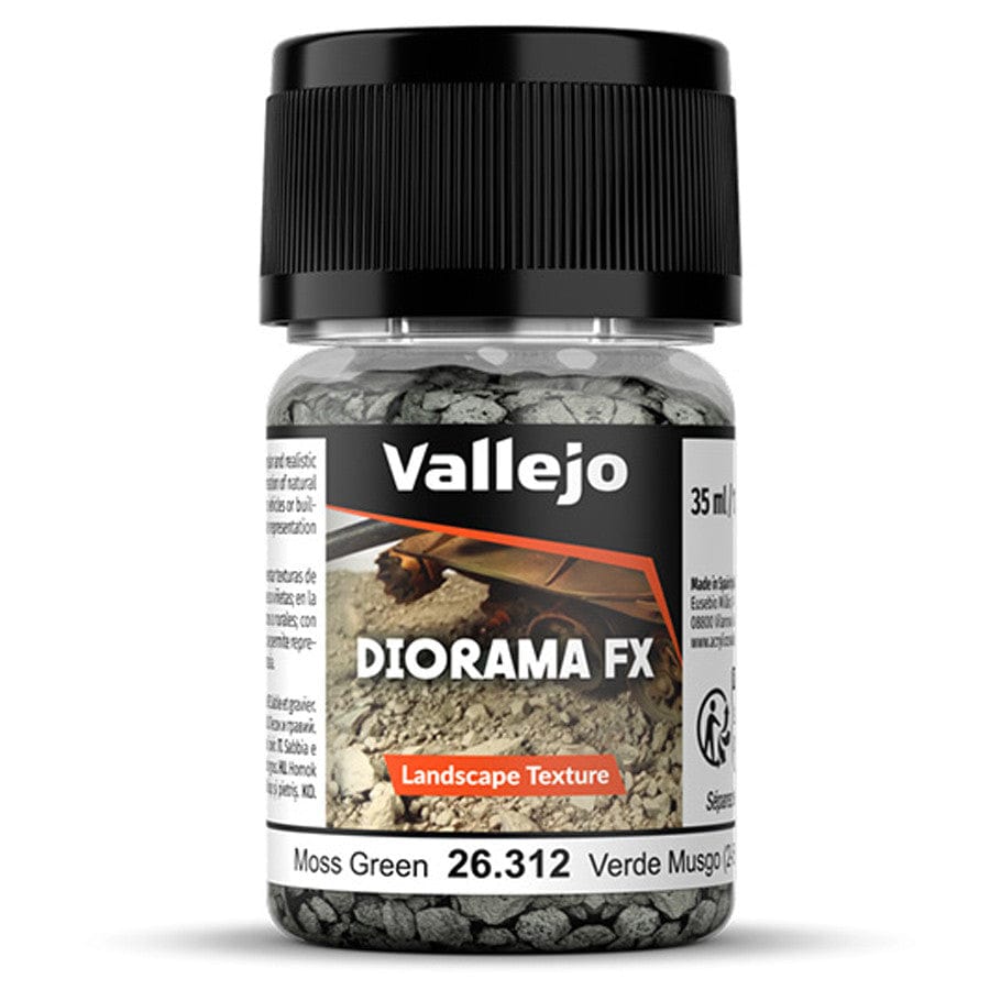 Vallejo Hobby Supplies > Paints Diorama FX: Landscape: Moss Green 2-5 mm (35ml) 8429551263122 VJP26312