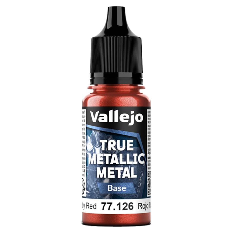 Vallejo Hobby Supplies > Paints True Metallic Metal: Base: Ruby Red (18ml) 8429551771269 VJP77126