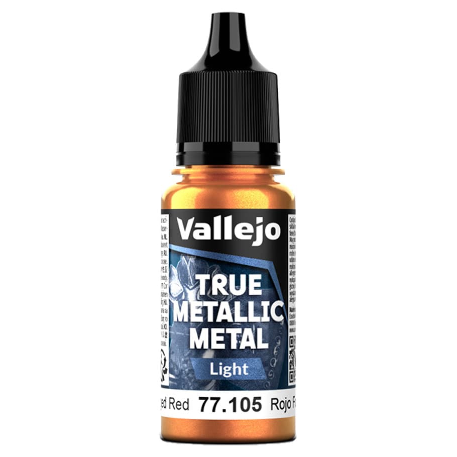 Vallejo Hobby Supplies > Paints True Metallic Metal: Light: Forged Red (18ml) 8429551771054 VJP77105