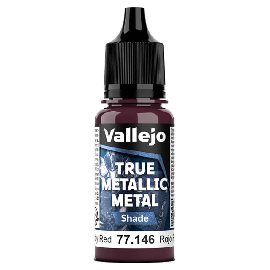 Vallejo Hobby Supplies > Paints True Metallic Metal: Shade: Ruby Red (18ml) 8429551771467 VJP77146