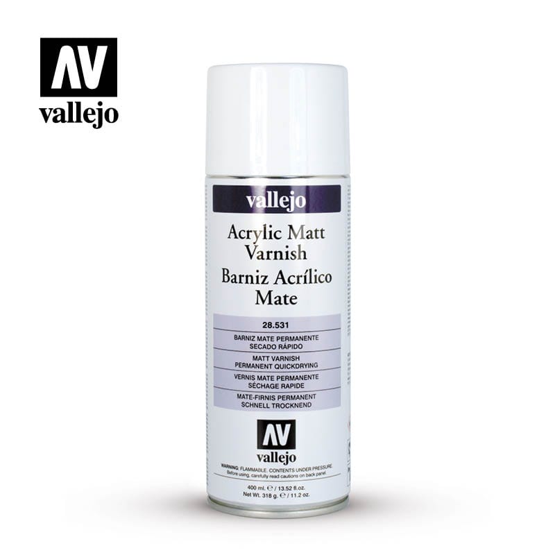 Vallejo Hobby Supplies > Paints Vallejo: Spray Primer - Acrylic Matt Varnish 8429551285315 VAL 28531