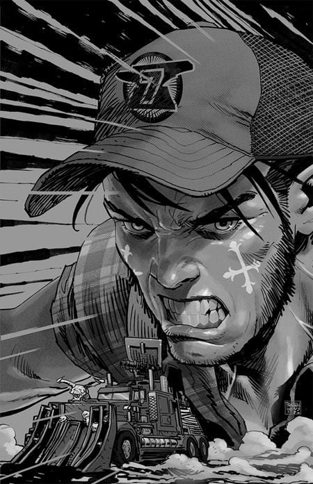 Vault Comics Comic Books > Incentives BIG RIG #2 CVR H INC 1:25 DAN PANOSIAN BW VAR (MR) '85005599413300281 0625VL814