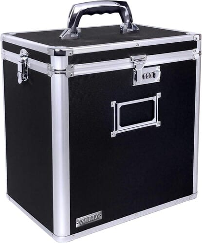 Vaultz Music > Audio Equipment > Accessories Vaultz: 12" Locking Vinyl Storage Box - Black (VZ01045-WM-CAM) 826030004906 VLTZ04906