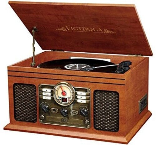 Victrola Music > Audio Equipment Victrola: 6-in-1 Wooden Music Center - Mahogany 816203013620 VCTA13620