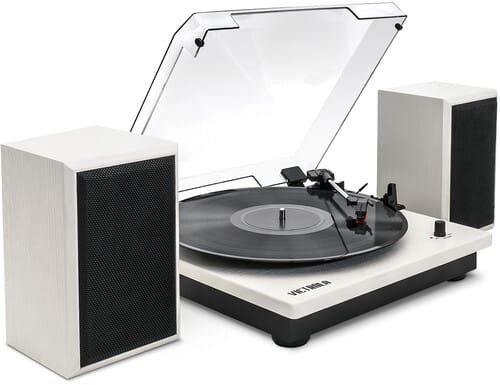 Victrola Music > Audio Equipment Victrola VM-135-WHT Montauk Bluetooth Turntable System with Speakers (White) 810033111747 VCTA11747