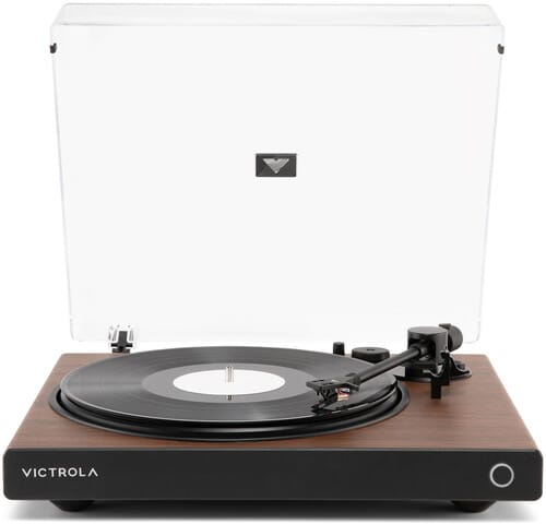 Victrola Music > Audio Equipment Victrola VPT-1520-WLN Wave Bluetooth Turntable with Auracast - Walnut 850063203937 VCTA03937