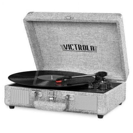 Victrola Music > Audio Equipment Victrola: VWM-100SB-LGY - Journey+ Suitcase Record Player With Dual Bluetooth (Grey) 816203019974 VCTA19974