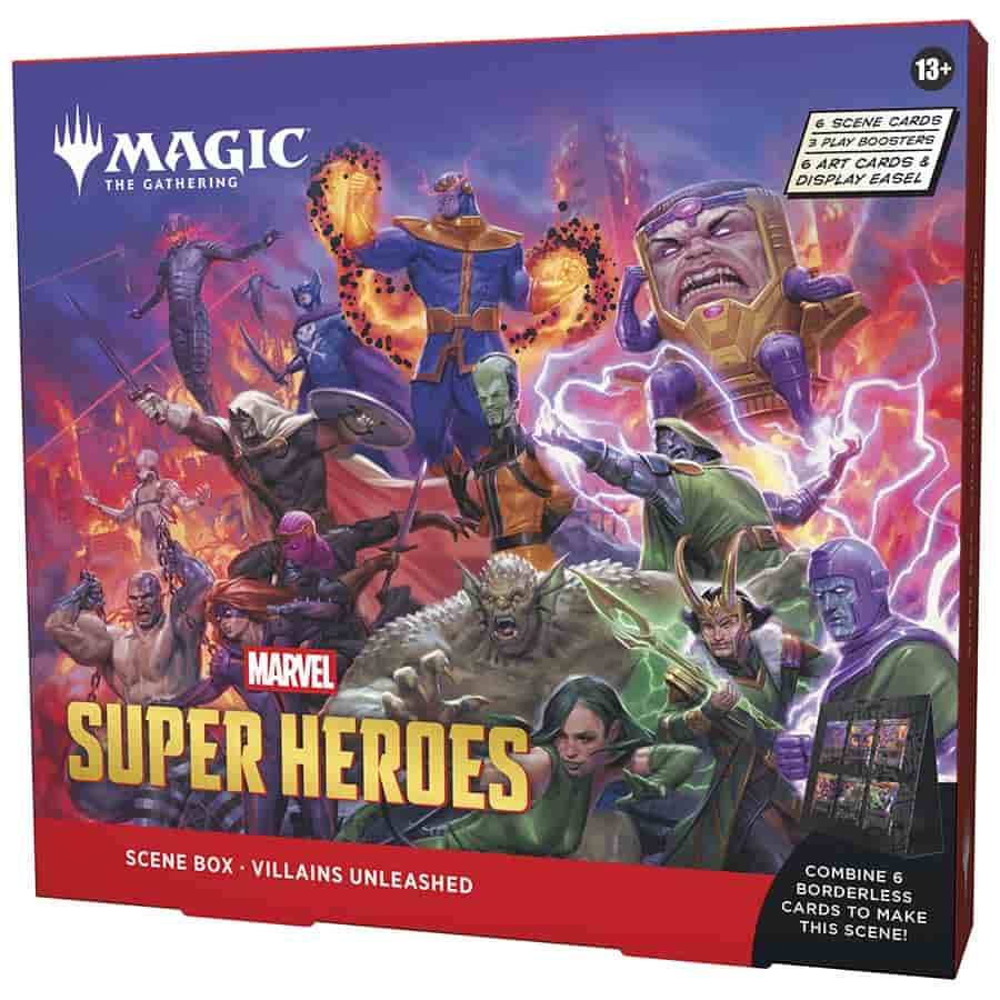 Wizards of the Coast Trading Card Games > Magic The Gathering Villains Unleashed MAGIC THE GATHERING: MARVEL SUPER HEROES SCENE BOX 195166313115 WOCD53690001