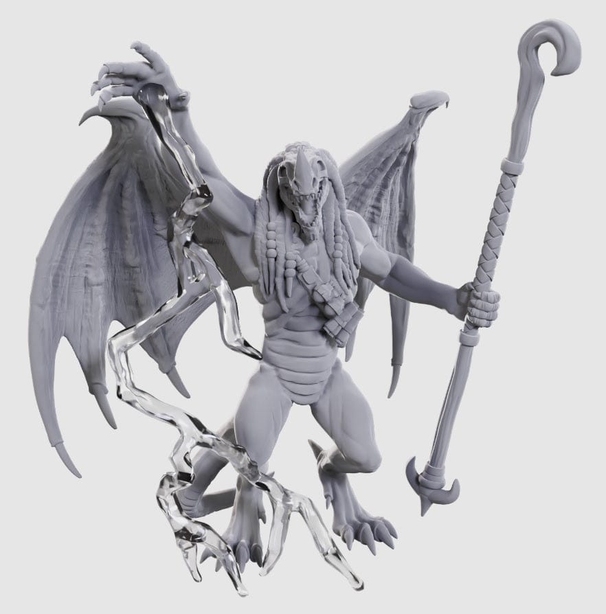 WizKids (Neca) Miniatures > WizKids Dungeons & Dragons: Nolzur's Marvelous Unpainted Miniatures - W24 Blue Abishai 634482907030 WZK 90703