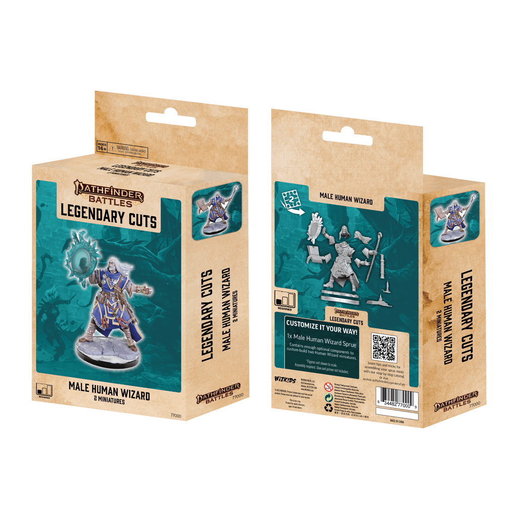 WizKids (Neca) Miniatures > WizKids Pathfinder Battles: Legendary Cuts - Male Human Wizard 634482770009 WZK 77000