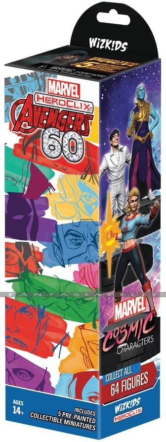 WizKids (Neca) Tabletop Games > Miniature Games Marvel HeroClix: Avengers 60th Anniversary Booster Box (5 Figures) 634482849040 WZK 84904