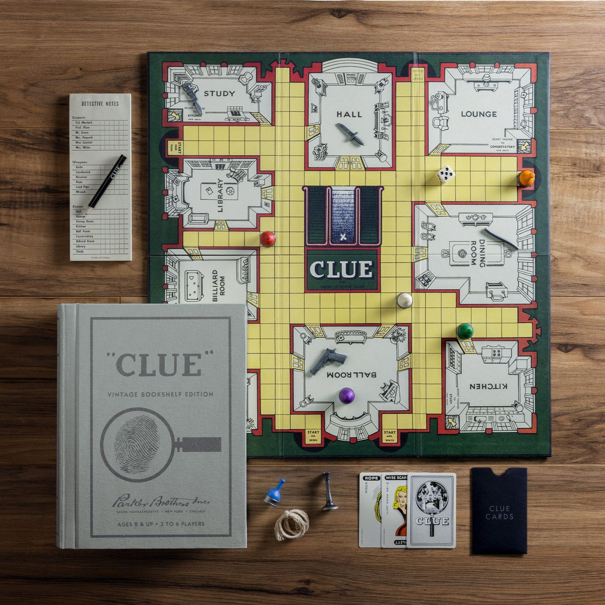 WS Game Company Board Games > Large Box Games Clue: Vintage Bookshelf Edition 890382000404 22503