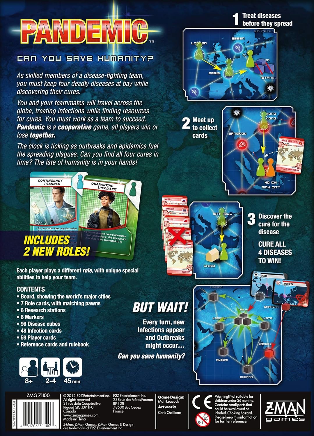Z-Man Games Board Games > Large Box Games Pandemic 681706711003 ZM7101