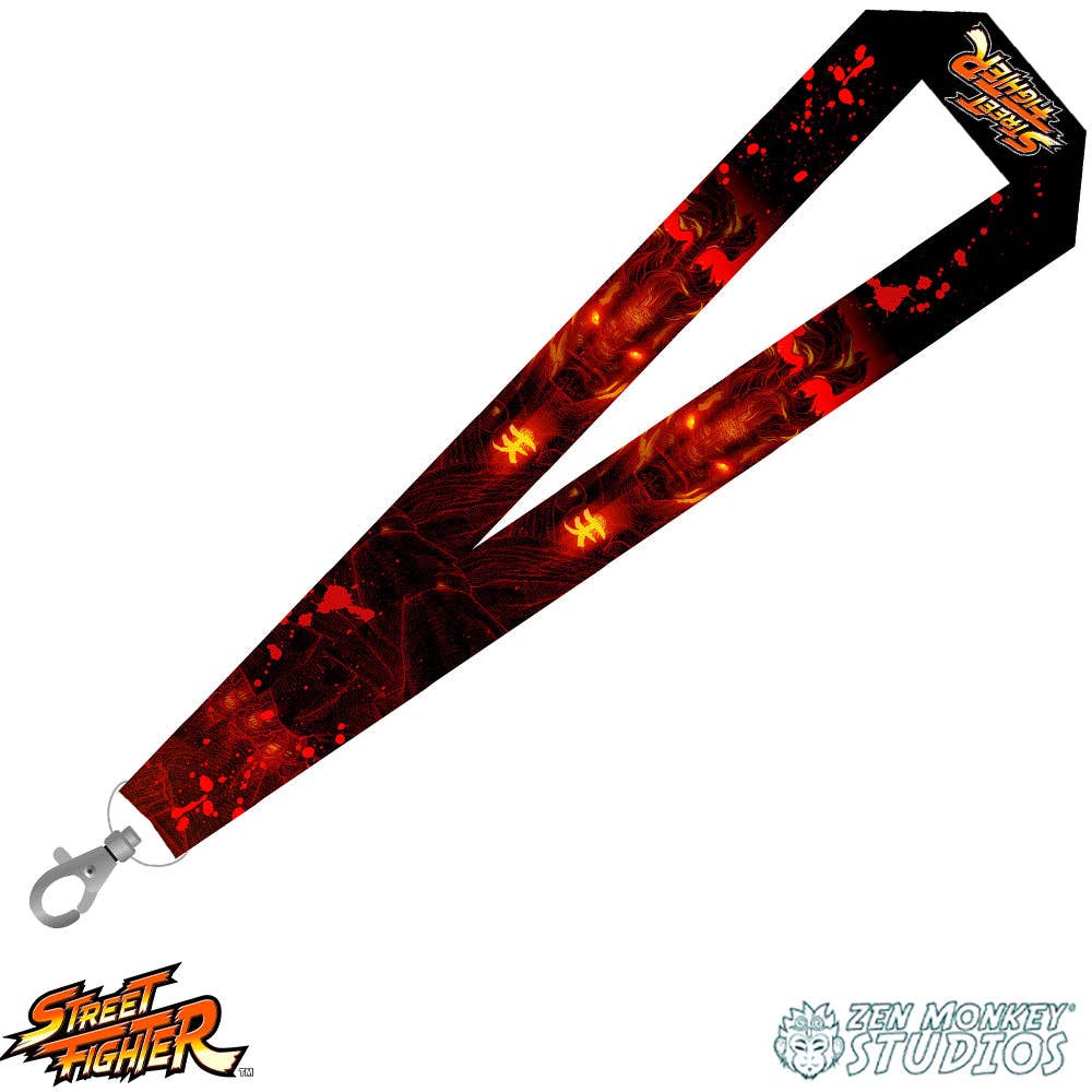 Zen Monkey Studios Apparel > Lanyards Akuma - Street Fighter Lanyard 810110756755 SF2-LAN-AKUMA
