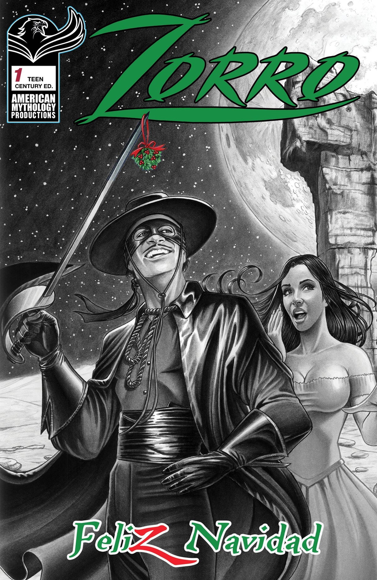 American Mythology Productions Comic Books > Incentives ZORROS FELIZ NAVIDAD SPECIAL #1 CVR D 1:100 INCV CENTURY 85609100644111141 OCT221342