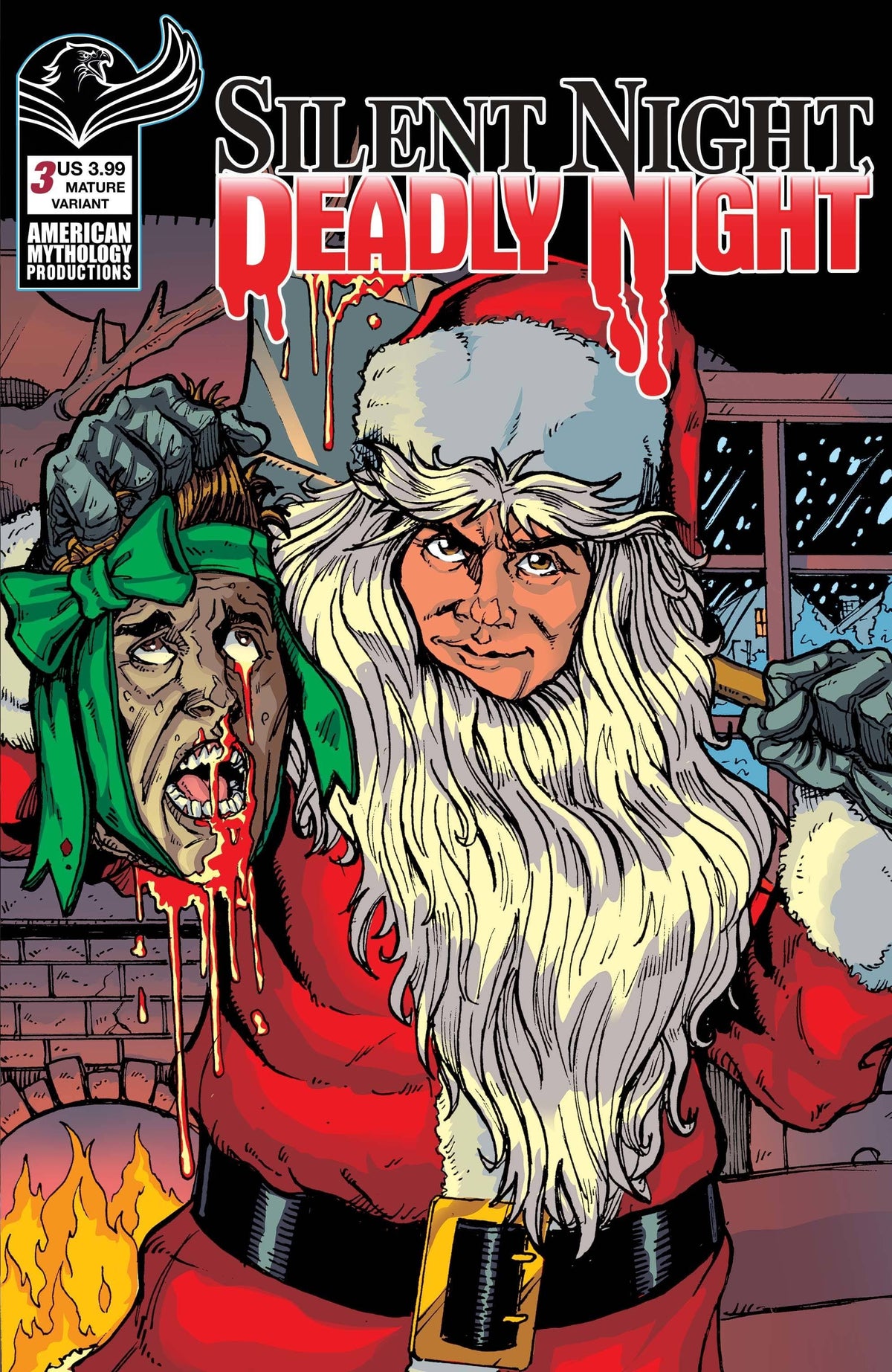 American Mythology Productions Comic Books SILENT NIGHT DEADLY NIGHT #3 CVR B CALZADA (MR) 85609100675500321 JAN231168