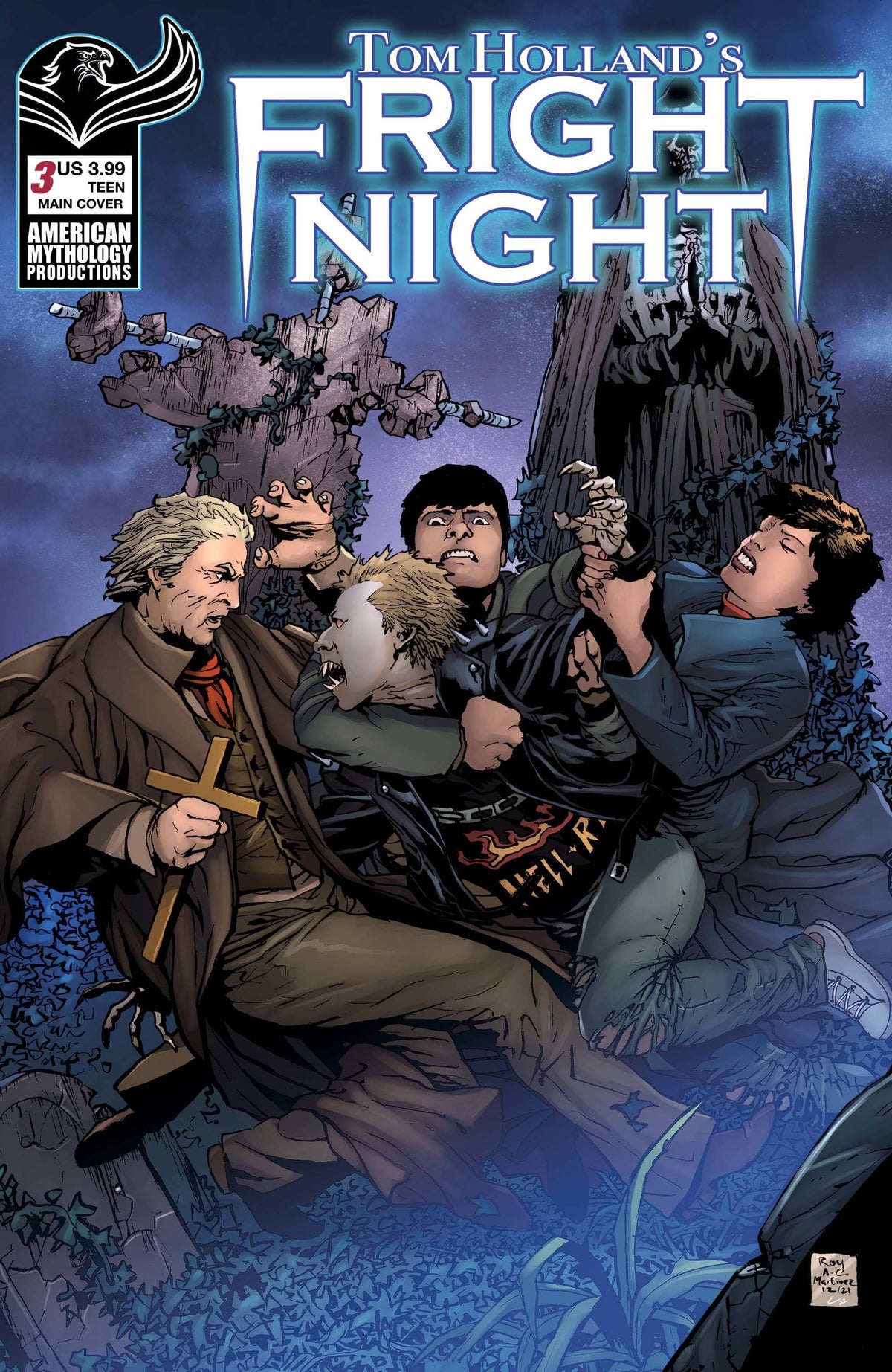 American Mythology Productions Comic Books TOM HOLLANDS FRIGHT NIGHT #3 CVR A MARTINEZ 85609100668700311 FEB221191