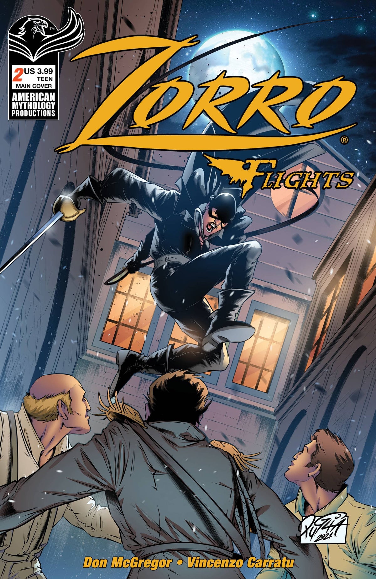 American Mythology Productions Comic Books ZORRO FLIGHTS #2 CVR A PUGLIA 85609100644102011 MAY231500