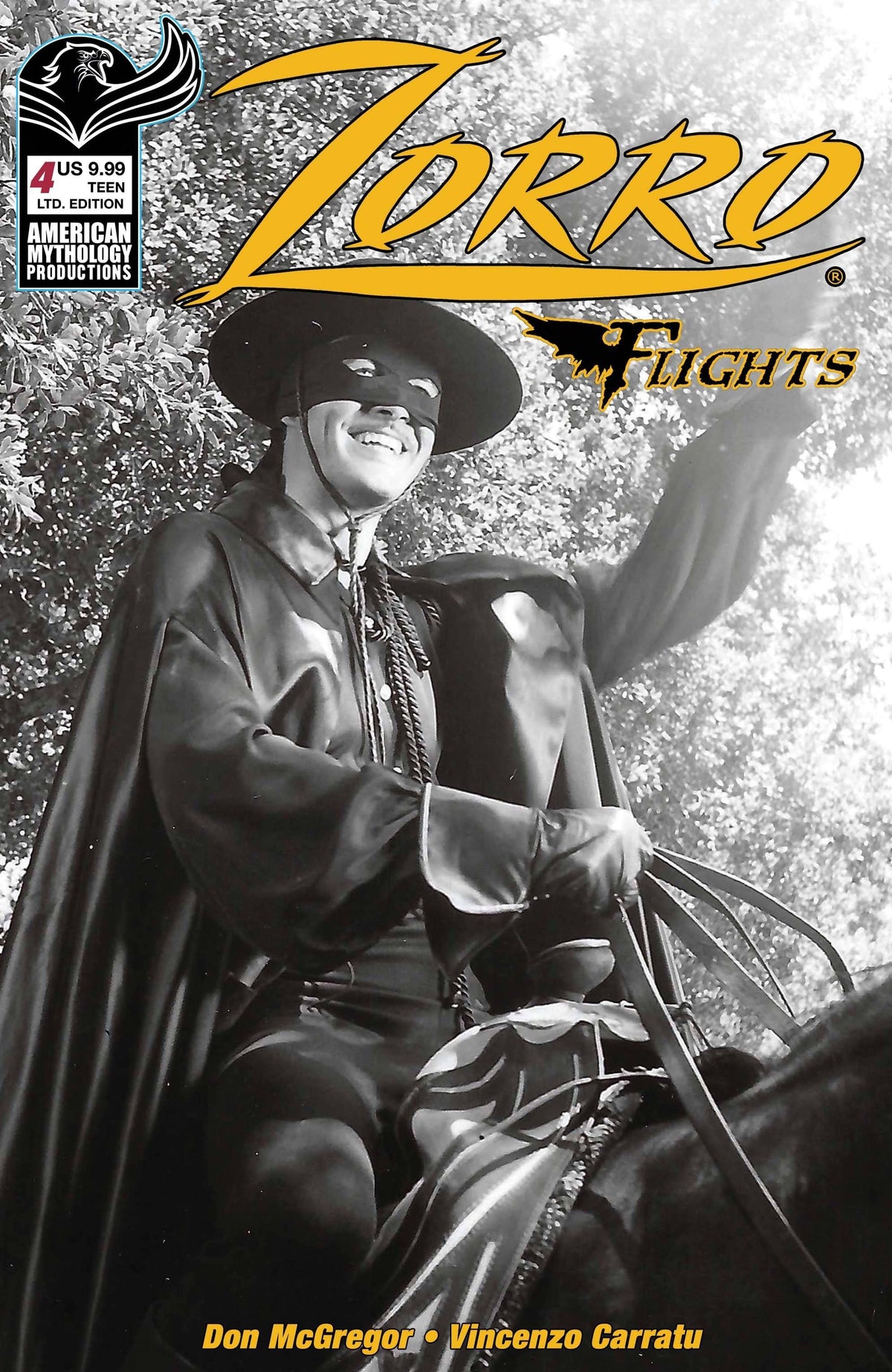 American Mythology Productions Comic Books ZORRO FLIGHTS #4 CVR C LTD ED PHOTO 85609100644102331 FEB221205
