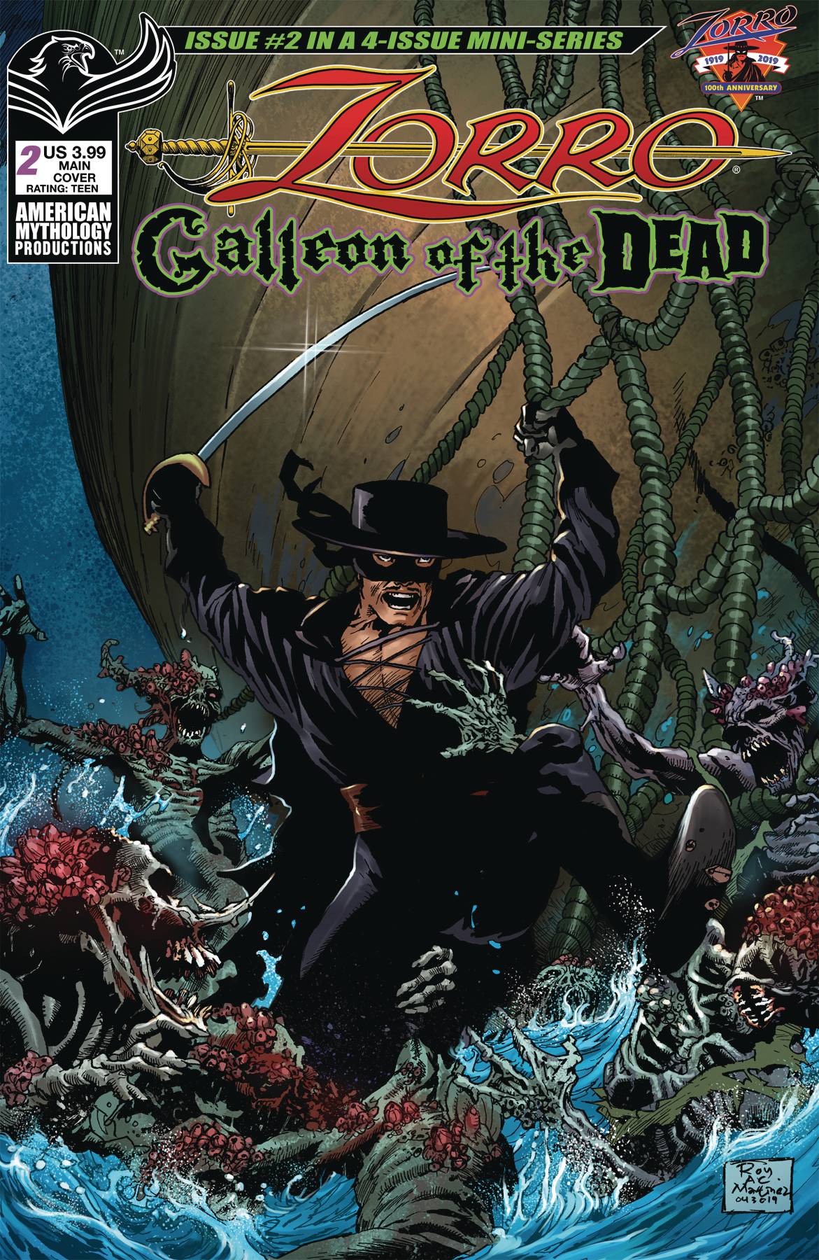 American Mythology Productions Comic Books ZORRO GALLEON OF DEAD #2 CVR A MARTINEZ 85609100644101611 SEP221354