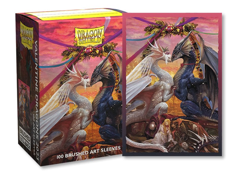 Arcane Tinmen Game Supplies > Card Sleeves Dragon Shields: Brushed Art Sleeves - Valentine Dragons 2023 (100ct) 5706569120832 ATM 12083