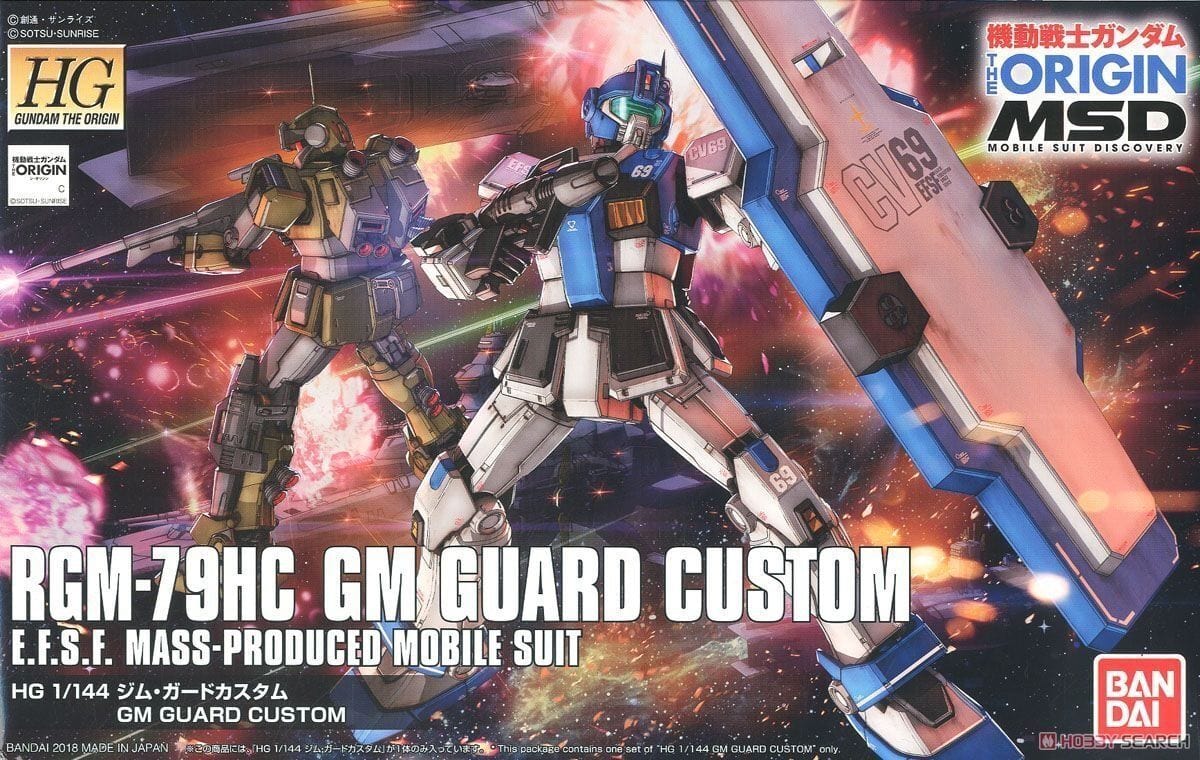 Bandai Model Kits > Gundams > High Grade Bandai: Gundam Origin - HG RGM-79HC GM Guard Custom 4573102606570 2419356