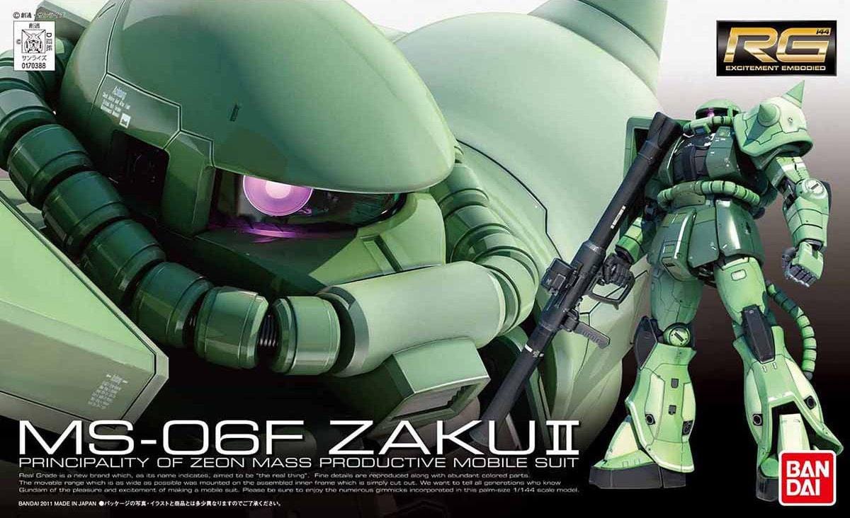 Bandai Model Kits > Gundams > Real Grade Bandai: Gundam RG - MS-06F Zaku II 4573102615961 2137102