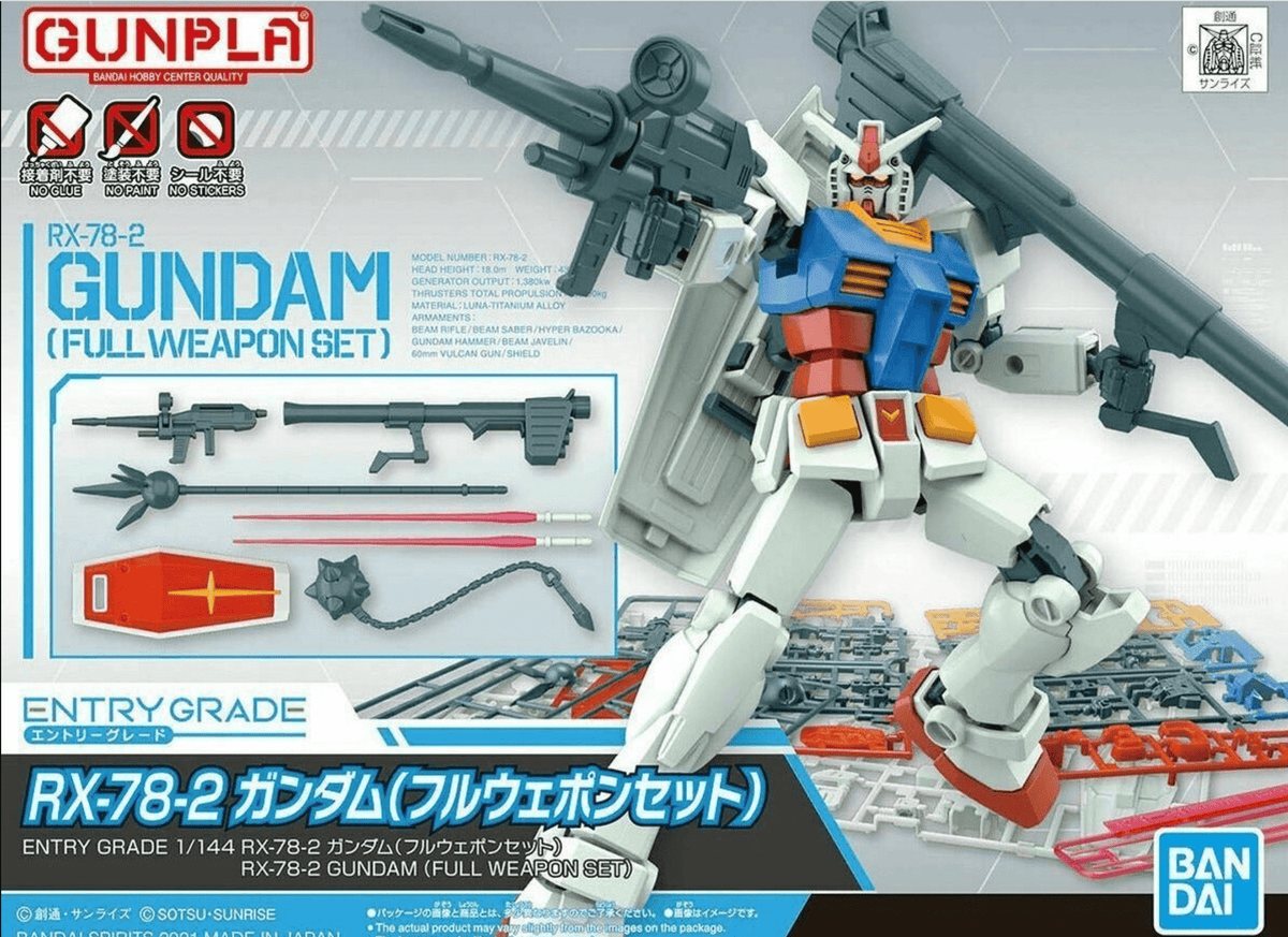 Bandai: Gundam - RX-78-2 Full Weapon Set - Entry Grade - Third Eye