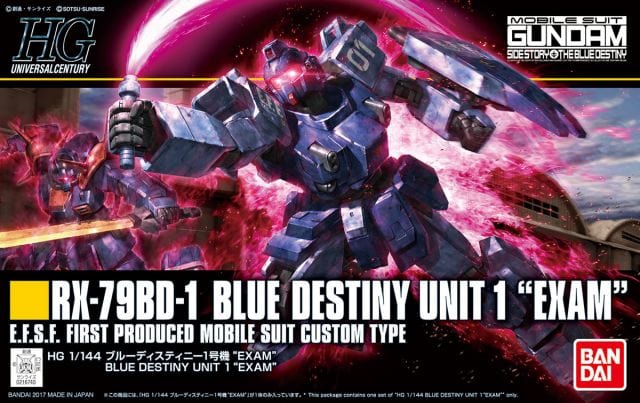 Bandai Model Kits > Gundams > High Grade Bandai: Gundam Universal Century HG - RX-79BD-1 Blue Destiny Unit 1 "Exam" 4573102582683