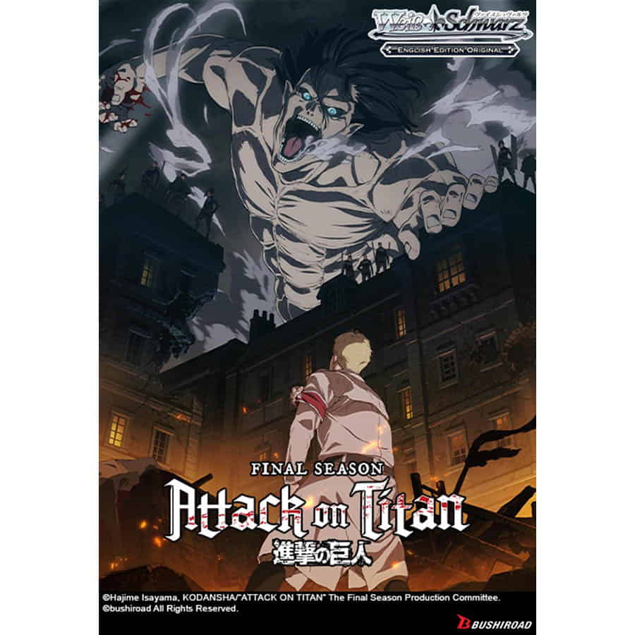 Bushiroad, Inc. Trading Card Games Weiss Schwarz: Attack on Titan - Booster Pack, 1st Edition 8885009406884 WSEBPAOTSX04