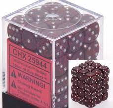 Chessex Dice > Chessex Chessex: Plastic 36d6 Set - Speckled Silver Volcano 601982022327 CHX 25944