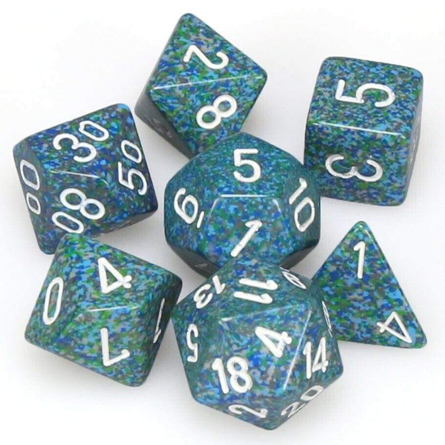 Chessex Dice > Chessex Chessex: Plastic 7-Die Set - Speckled Sea 601982021054 CHX 25316