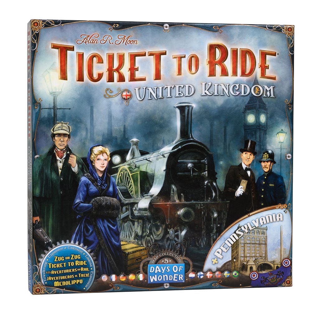Days of Wonder Board Games > Large Box Games Ticket to Ride: United Kingdom & Pennsylvania (Map Collection 5) 824968817773 DO7223