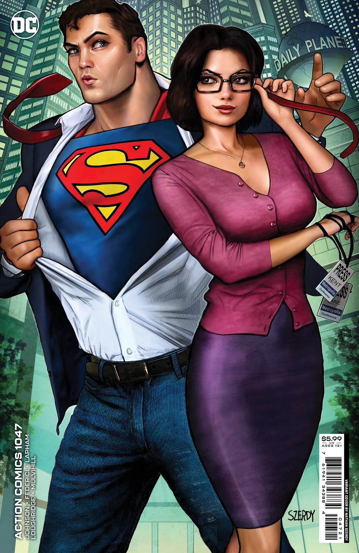 DC Comics Comic Books ACTION COMICS #1047 CVR B NATHAN SZERDY CARD STOCK VAR 76194134388404721 0722DC065