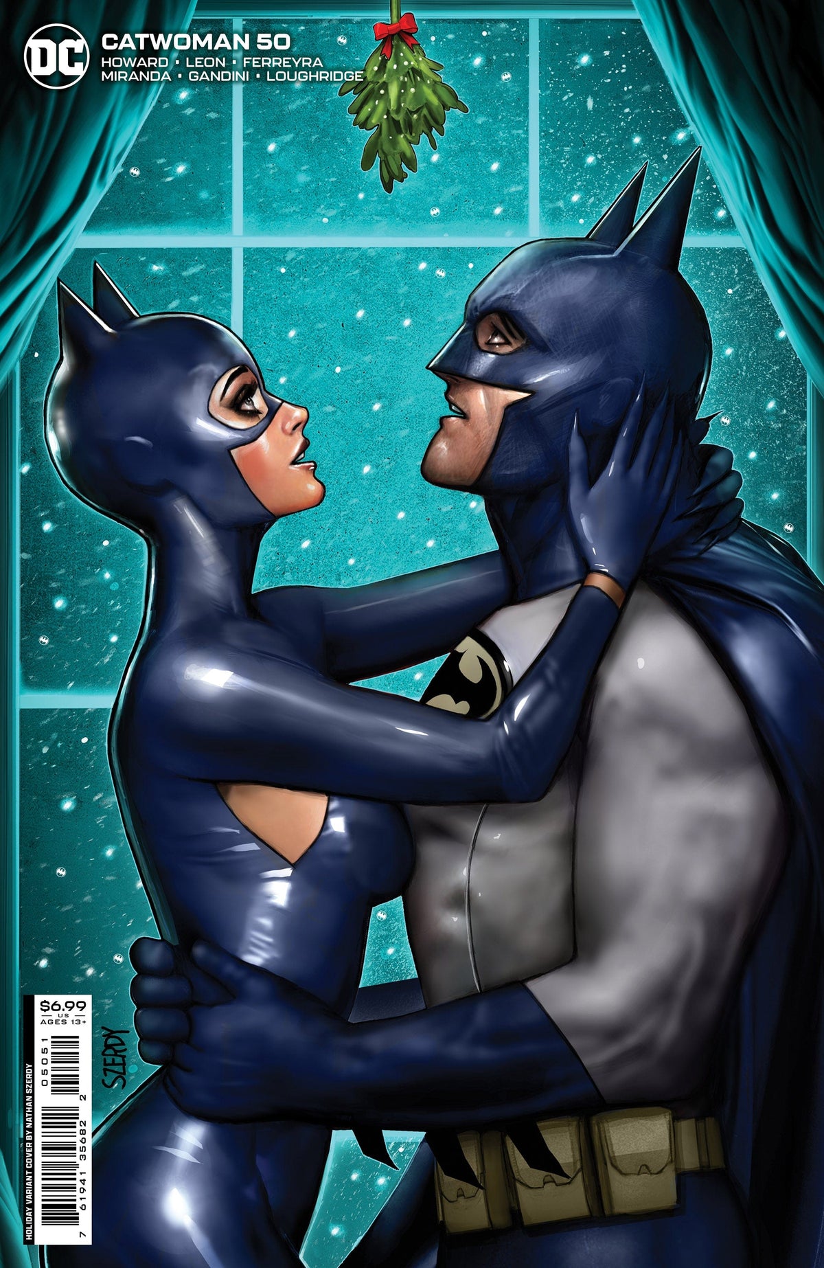 DC Comics Comic Books CATWOMAN #50 CVR D NATHAN SZERDY HOLIDAY CARD STOCK VAR 76194135682205051 1022DC033