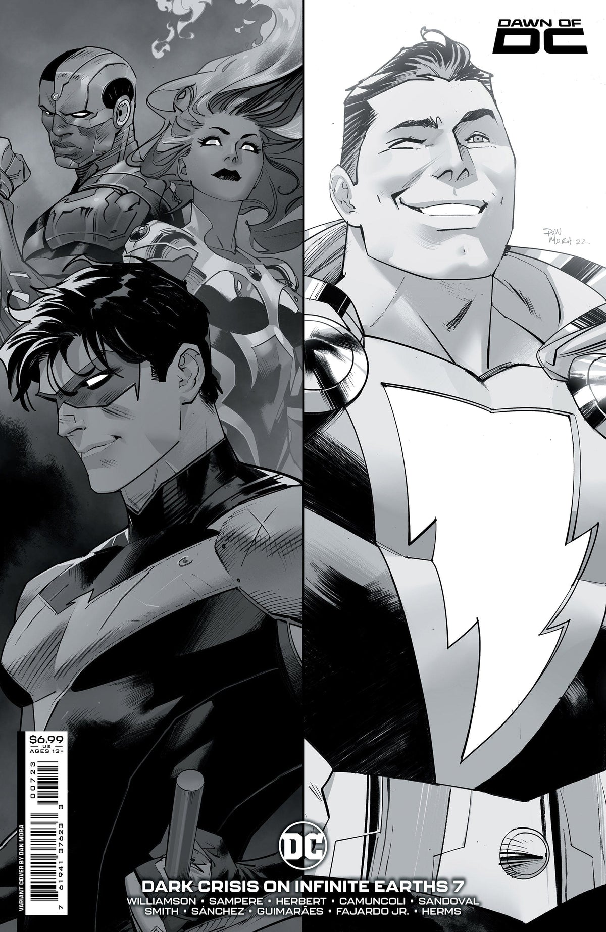 DC Comics Comic Books DARK CRISIS ON INFINITE EARTHS #7 (OF 7) CVR J DAN MORA DAWN OF DC 4 CARD STOCK VAR 76194137623300723 1022DC100