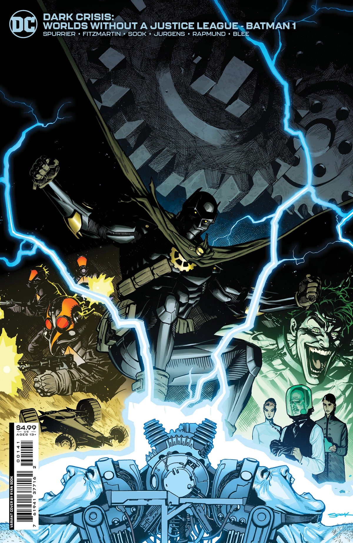 DC Comics Comic Books DARK CRISIS WORLDS WITHOUT A JUSTICE LEAGUE BATMAN #1 (ONE SHOT) CVR B RYAN SOOK VAR 76194137716200141 0922DC094