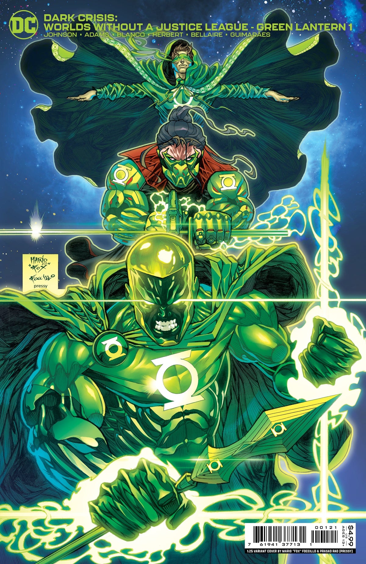 DC Comics Comic Books > Incentives DARK CRISIS WORLDS WITHOUT A JUSTICE LEAGUE GREEN LANTERN #1 (ONE SHOT) CVR B INC 1:25 MARIO FOCCILLO VAR 76194137713100121 0622DC040